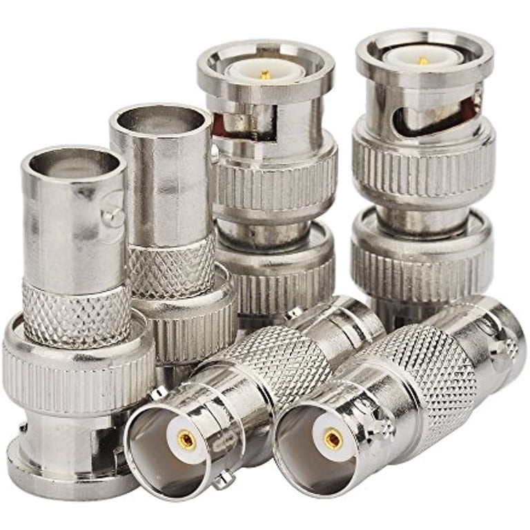 Wennow 5 Pack BNC Male To RCA Female Coaxial Connectors For CCTV Video Systems