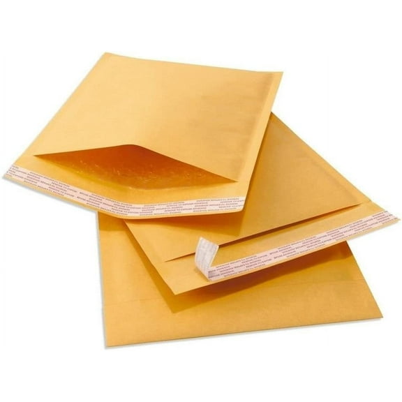 supplyhut 10 #5 10.5x16 Kraft Paper Bubble Padded Envelopes Mailers Case 10.5''x16'', Gold