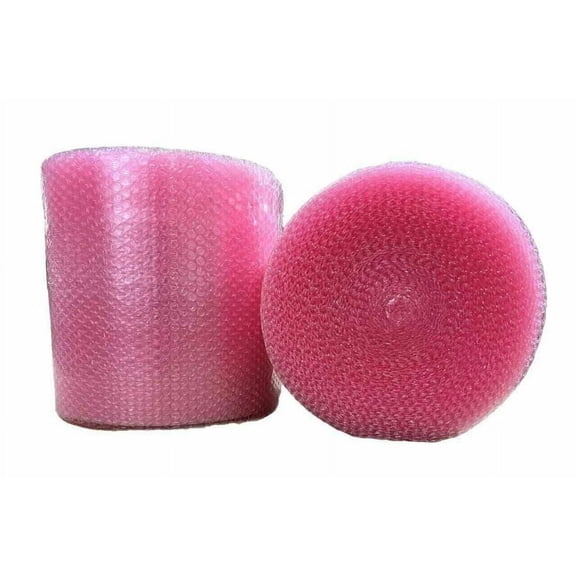 supplyhut 3/16'' Anti-Static Small Bubble Cushioning Wrap Padding Roll 175' x 12'' Wide 175FT, Pink, 0-9491-5997-2