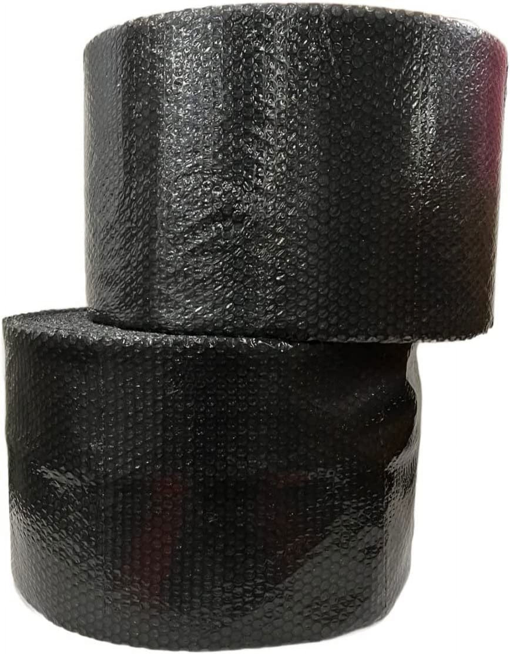 supplyhut 3/16'' Small Bubble Cushioning Wrap Black Roll 250' x 12'' 250FT Perf 12''