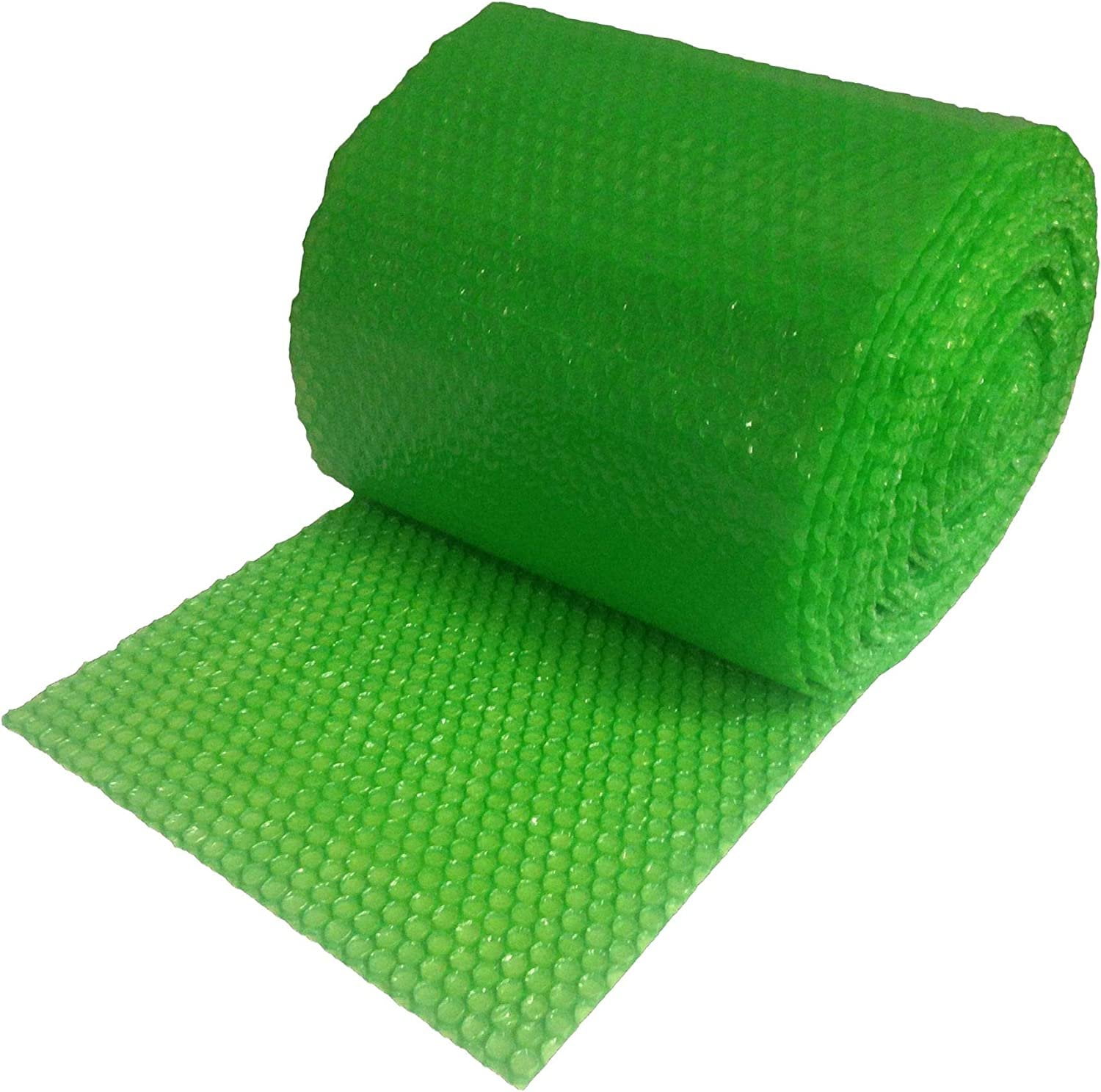 supplyhut SH Recycled Small Bubble Cushioning Wrap Padding Roll 50' x 12'' Wide 50FT Green