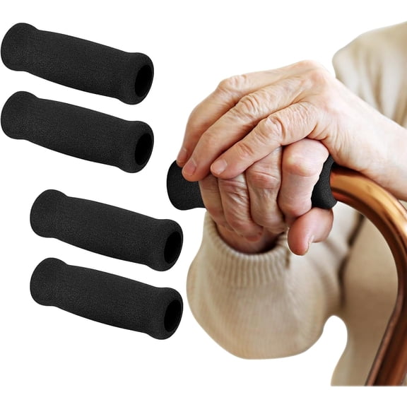 SupreGear 4-Pack Cane Handle Grips for Offset & Walking Canes, Fit for 1 inch Handle