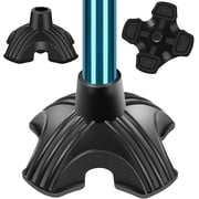 SupreGear 3/4-Inch Quad Cane Tips, Wide Base Rubber Non-Slip Feet for Stable Self-Standing Support