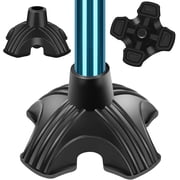 SupreGear 3/4-Inch Quad Cane Tips, Wide Base Rubber Non-Slip Feet for Stable Self-Standing Support