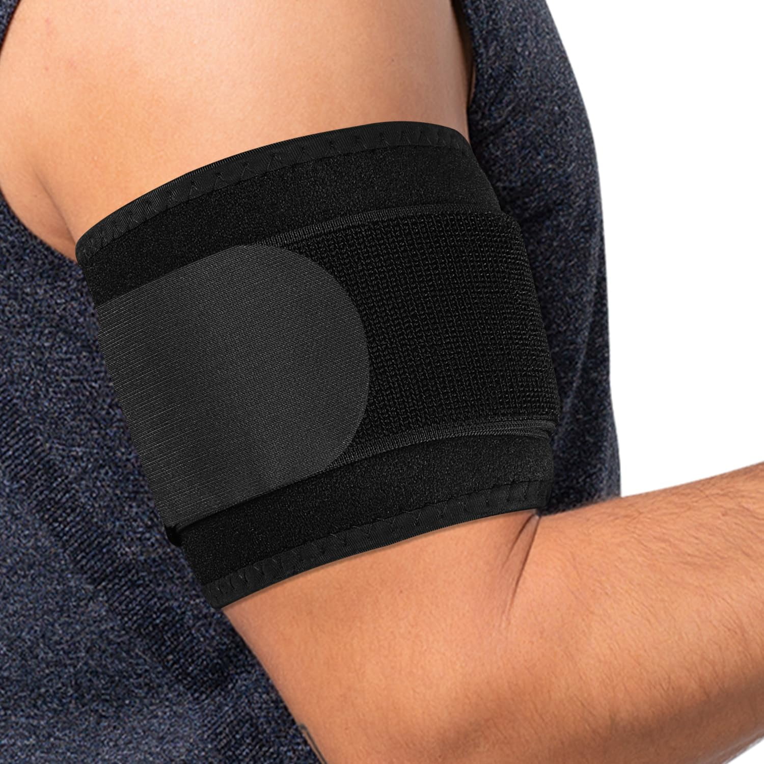 supregear Bicep Tendonitis Brace for Pain Relief, Muscle Strains and Inflammation (Black, M