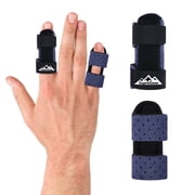 SupreGear Pinky Finger Support Brace, Adjustable Stabilizer, Comfort Fit, 2-Pack, Dark Blue
