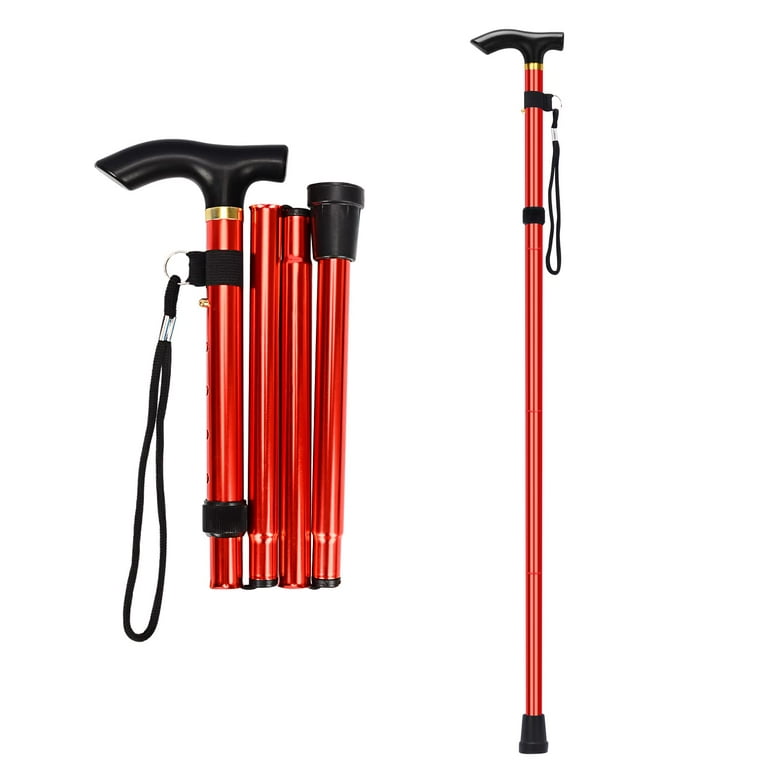supregear Folding Cane, Adjustable Height Lightweight Portable Walking  Stick, Red