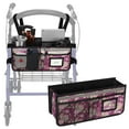 thumbnail image 1 of SupreGear Rollator Basket Bag for Walker, Foldable Waterproof Storage Pouch with Cup Holder, Floral Purple, 1 of 8