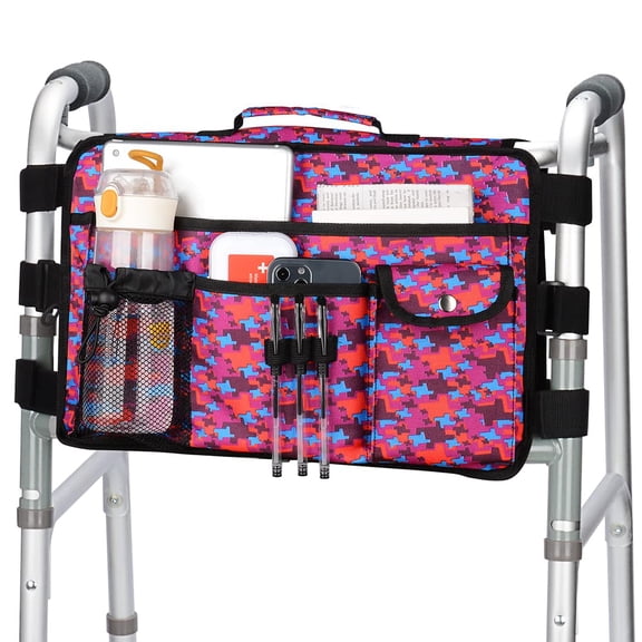supregear Walker Bag for Seniors, Folding Large Capacity Waterproof Tote (purple camo)