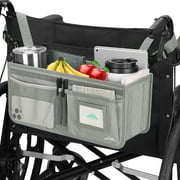 supregear Walker Basket, Universal Foldable Walker Bag with Tray and Cup Holder, Black
