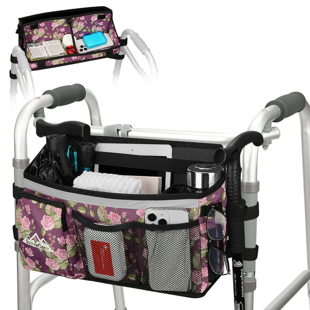 supregear Walker Basket, Universal Foldable Walker Bag with Tray and