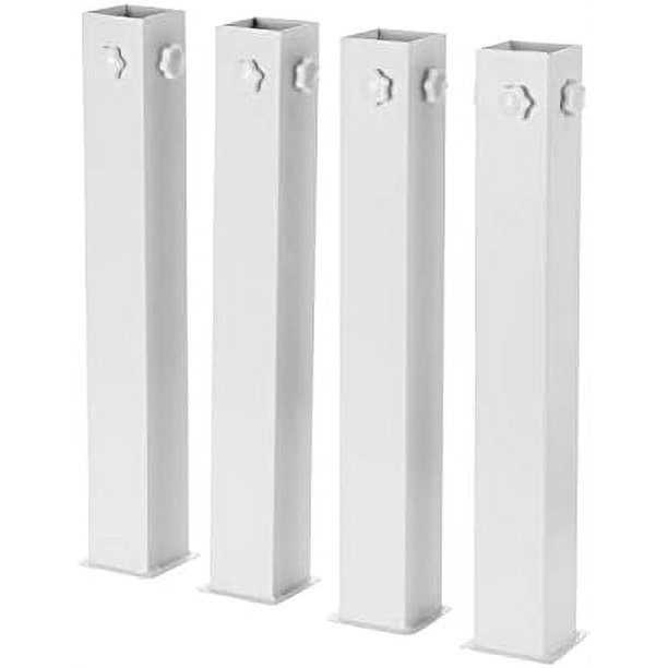 Suprima Ultimate Height Bed Risers Carbon Steel White