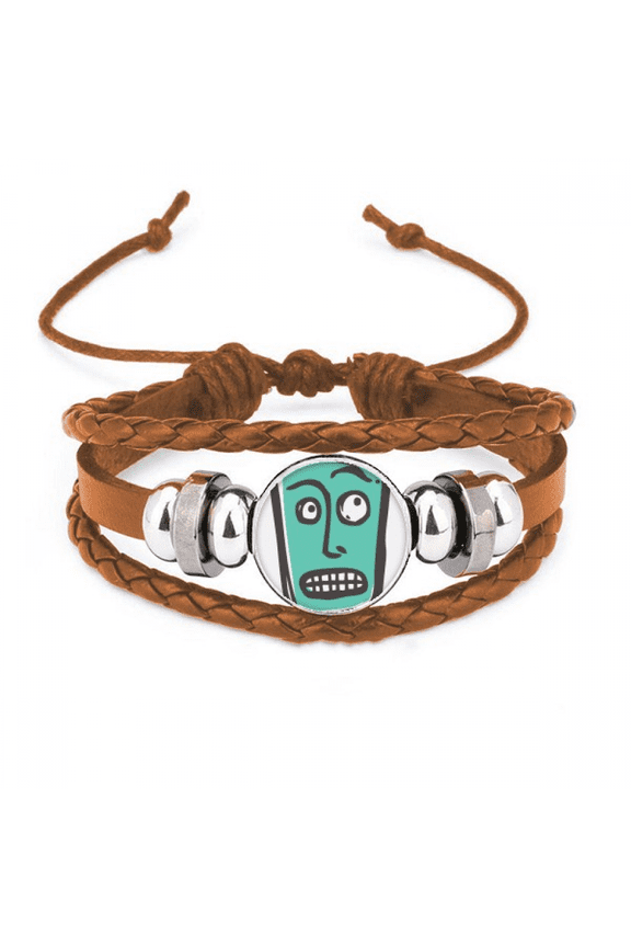 suprised fsketch tooth bracelet wristband leather jewelry ornament