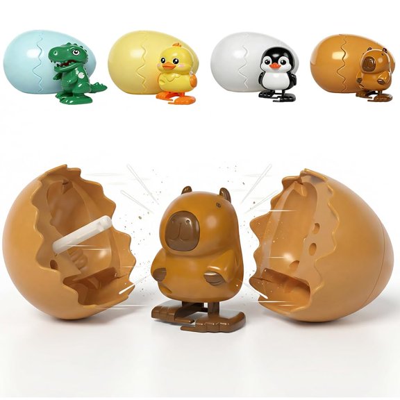 surprise egg vending machine Wind Up Hatching Egg with Moving Animal Figure Reusable Clockwork Egg Novelty Gift for Holidays and Parties