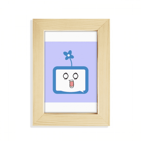 surprised small tv fcartoon desktop display photo frame picture art painting 5x7 inch
