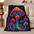 thumbnail image 1 of Surreal Mystical Fantasy Scene, Warm Flannel Blanket for Sunroom and Reading Nook with Detailed Artwork, Garden Lovers Housewarming Gift, Fantasy Home Decor, 1 of 9