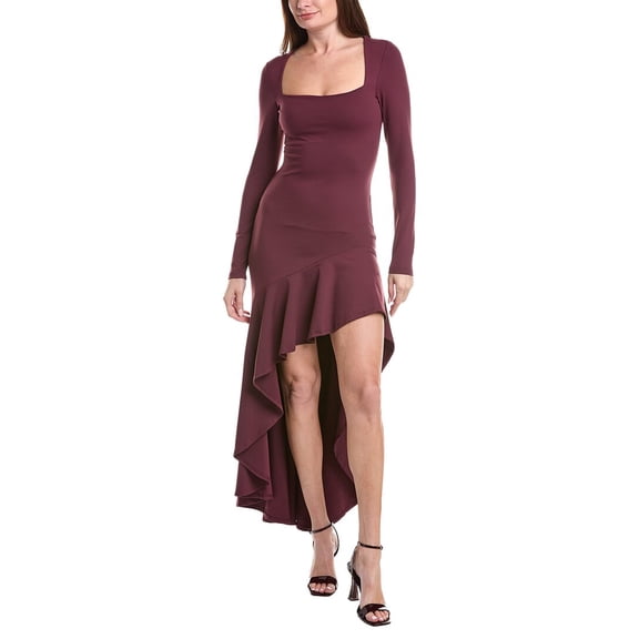 susana monaco womens High-Low Maxi Dress, m, Red