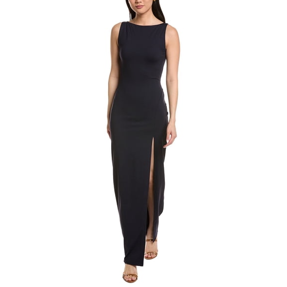 susana monaco womens  Low-Back Tank Slit Maxi Dress, xs, Blue