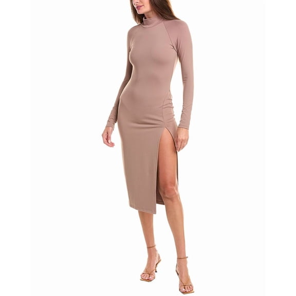 susana monaco womens Open Back Dress, l, Brown