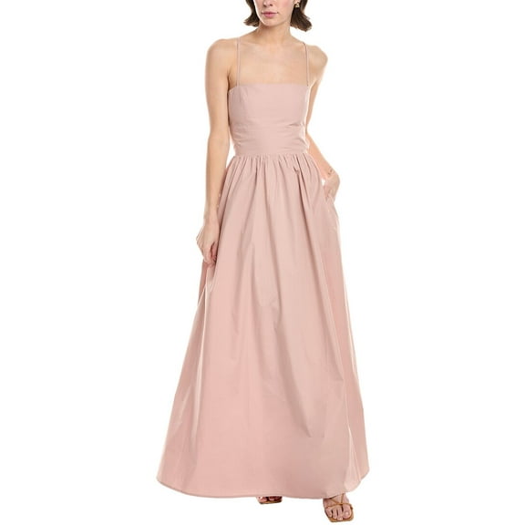susana monaco womens  Poplin Open Back Maxi Dress, xs