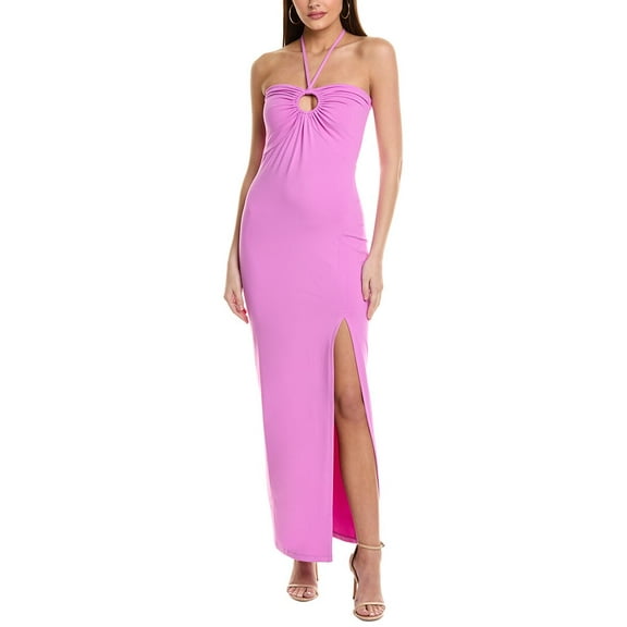 susana monaco womens  Ring Silt Maxi Dress, l, Pink