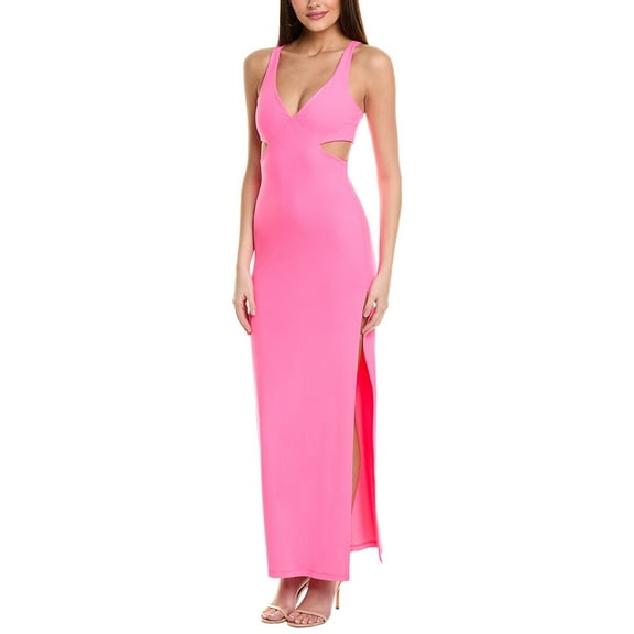 susana monaco womens  Side Open Tank Maxi Dress, m, Pink