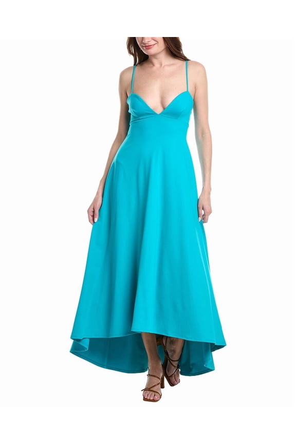 womens  Sweetheart String High-Low Maxi Dress, m, Blue