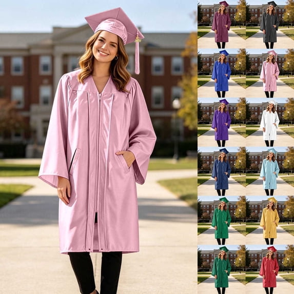 sususu 2026 Graduation Cap and Gown Matte Unisex Robe with Adjustable ...
