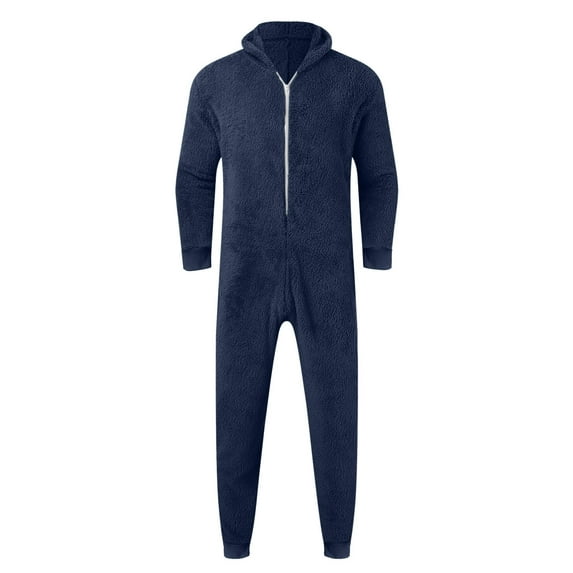 sususu Adult Onesie Pajamas for Women, Zipper Fleece Womens Onesie Pajamas, Fuzzy Pajama Onesies for Women, Teens PJs,Navy,M