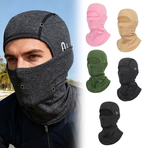 sususu Balaclava Cycling Face Mask with Glasses Holes Summer Cooling Ice Silk Mesh Moto Sun Protection Ski for Men Women Black1