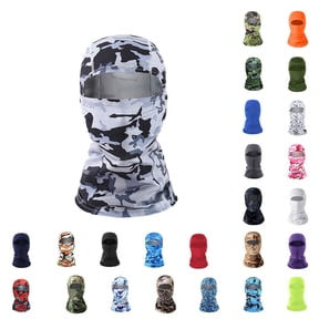 sususu Balaclava Face Mask Adjustable Windproof UV Protection Hood White