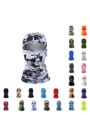 Balaclava Face Mask Adjustable Windproof UV Protection Hood White