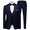 thumbnail image 1 of sususu Black Blazer Men,Suits for Men Slim Fit,Classic Slim Fit Vest and Trousers Set formal Wear for Wedding Banquet Business Events and Attire, 1 of 2