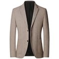 thumbnail image 1 of sususu Black Blazer for Men,Mens Outfits,Winter Business Casual Gentleman Plaid Lightweight Suit Jacket Top for and Leisure Wear, 1 of 2