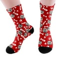 thumbnail image 1 of sususu Black Fuzzy Socks,Personalised Socks With Photo Socks With Face Socks Print Photo Personalised Socks for Christmas Birthday, 1 of 6