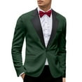 thumbnail image 1 of sususu Blue Blazer Men,Black Suits for Men 2 Piece,Tailored Fit Suit for Business Events Wedding Party Stylish Collar Design Versatile All Seasons Lightweight Jacket, 1 of 6