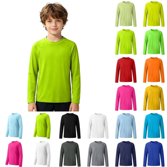 sususu Boys Rash Guard Long Sleeve UPF 50 Sun Shirts for Toddler Kids Youth Water Swimming Rashguard Navy 9-10 Years