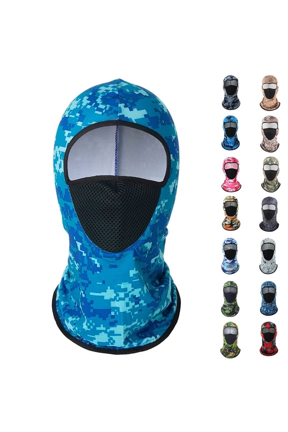Camouflage Neck Gaiter Cycling Mask Ski Mask Men Women Sunscreen Headgear Face Mesh Outdoor Sports Hiking Biking Green1