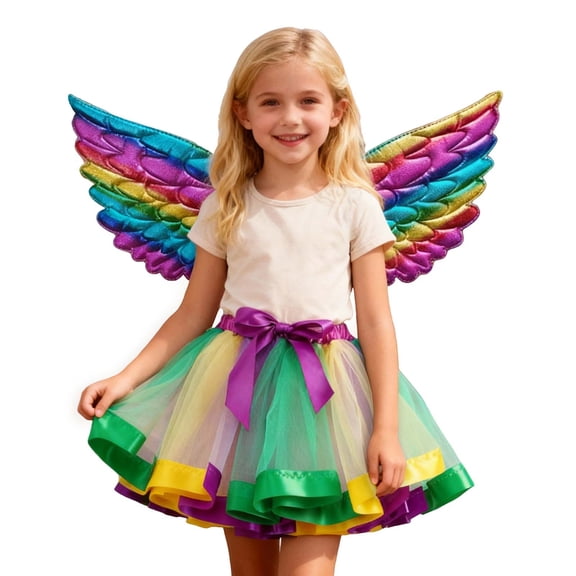 sususu Dresses for Girls 10-12 Girls Fairy Tutu Skirt With Removable For Carnival Dance Performance And Party Dress Up Clothes for Girls