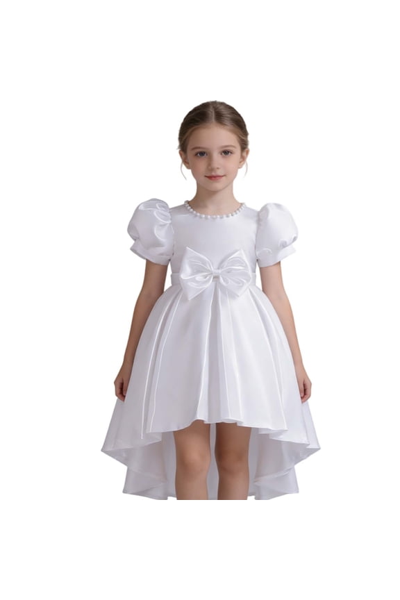 Dresses for Girls Elegant Satin Backless Pageant Gown For Girls Stage Performance And Dress&nbsp;Up Clothes for Girls