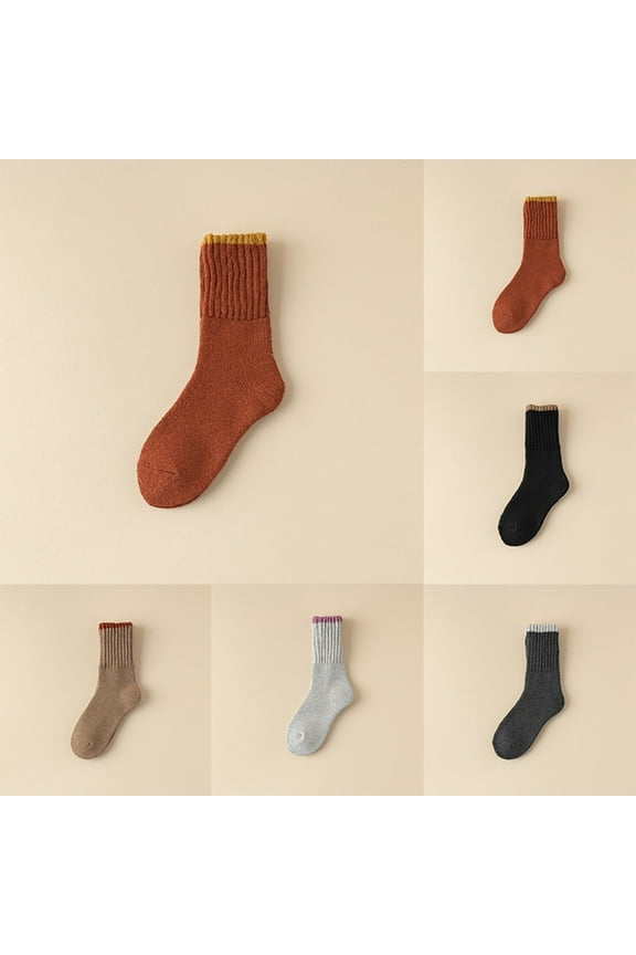 Fuzzy Socks,Women'S Boot Socks Winter Solid Color Thick Thermal Socks