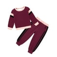 thumbnail image 1 of sususu Girls Cartoon Print Hooded Pullover and Pants Outfit Set 2 Piece Casual Playwear Comfortable Top Bottom Combo for Toddler Fall Clothes, 1 of 3