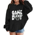 thumbnail image 1 of sususu Girls Hoodies Size 6-7 Years Loose Pullover Hoodie Machine Washable GraphicSweatshirt Kids Fall Winter Outfits Outerwear (Black), 1 of 4