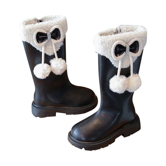 sususu Girls Lace Up Riding Boots,Mid Calf Combat Boots Pu Leather Side Zipper Punk Goth Boot Fall Boots