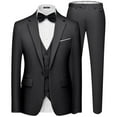 thumbnail image 1 of sususu Green Velvet Blazer Men,Suit Jacket,Classic Slim Fit Vest and Trousers Set formal Wear for Wedding Banquet Business Events and Attire, 1 of 2