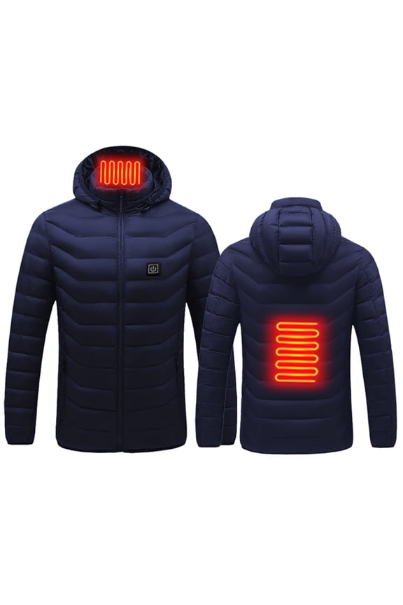 Heated Jackets for Men, Winter Heated Advanced Technology Extreme Cold Weather Outdoor Activities Jacket Coat For Men - Blue