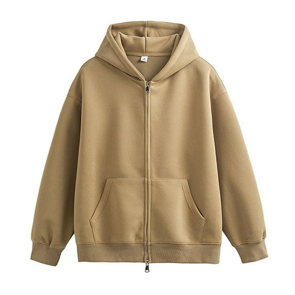sususu Hoodies for Men 4Xl Lightweight Zipper Hooded Sweatshirt For Casual Wear And Outdoor Activities,Brown,XXL