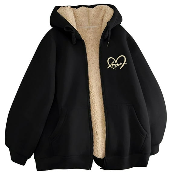 sususu Hoodies for Men Anime Winter Warm Jacket Hooded Sweatshirt For Outdoor Activities And Casual Wear,Black,M