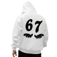 thumbnail image 1 of sususu Hoodies for Men Y2K 67 Print Pullover Hoodie For Retro Graphic Streetwear Casual Soft Comfortable Sweatshirt With Front Pocket,Z02-White,L, 1 of 6