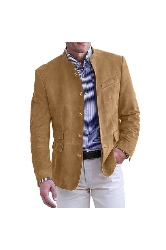 Jean Blazer for Men,Business Casual Jacket Men,Casual Sports Slim Fit Business Antique Style Daily Outdoor Jacket for Modern Gentlemen